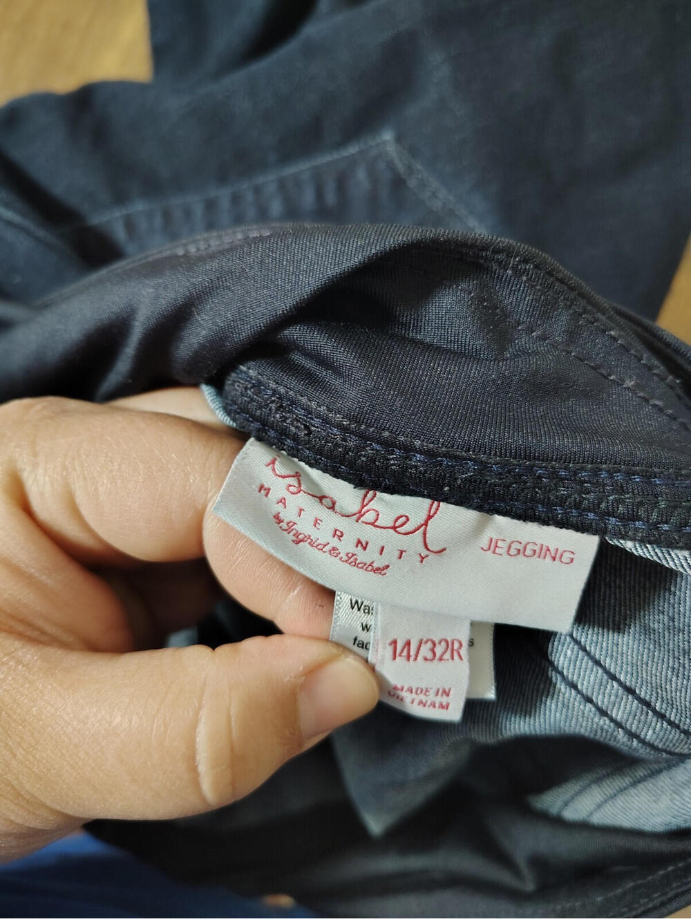 Isabel Ingrid Maternity Dark Blue Denim Maternity Skinny Jeans 14/32R - Picture 3 of 8
